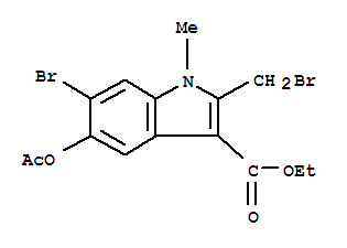 5-乙酰氧基-6-溴-2-溴甲基-1-甲基吲哚-3-甲酸乙酯