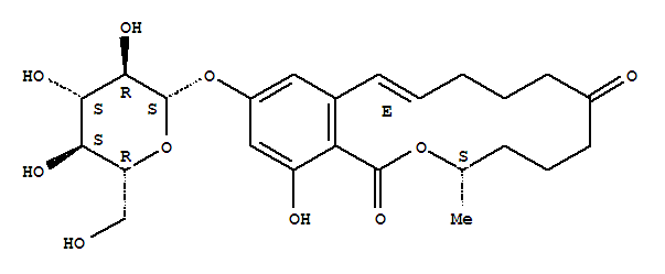 (2E)-15-羥基-11-甲基-17-[3,4,5-三羥基-6-(羥基甲基)四氫吡喃-2-基]氧基-12-氧雜雙環[12.4.0]十八碳-1(18),2,14,16-四烯-7,13-二酮