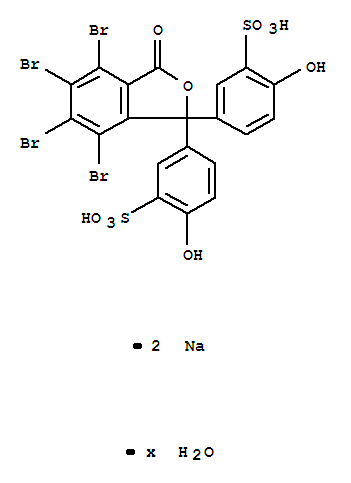 磺溴酞鈉; 酚四溴酞磺酸鈉; 3,3'-(3-氧代-4,5,6,7-四溴-1(3H)-異苯并呋喃亞基)雙(6-羥基苯磺酸)二鈉鹽