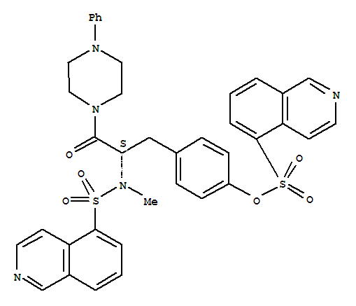 1-[N,O-二(5-異喹啉磺酰基)-N-甲基-L-型酪氨酸]-4-苯基哌嗪