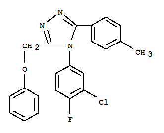 4-(3-氯-4-氟苯基)-3-(4-甲基苯基)-5-(苯氧基甲基)-1,2,4-三唑