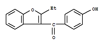 苯扎隆; 苯薩容; 2-乙基-3-(4-羥基苯甲酰基)苯并呋喃