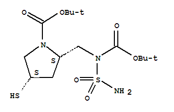 (2S,4S)-2-[[(氨基磺酰基)(叔丁氧羰基)氨基]甲基]-4-巰基-1-吡咯烷羧酸叔丁酯