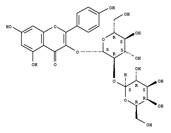 3-[(2S,3R,4S,5S,6R)-4,5-二羥基-6-(羥基甲基)-3-[(2S,3R,4S,5R,6R)-3,4,5-三羥基-6-(羥基甲基)四氫吡喃-2-基]氧基四氫吡喃-2-基]氧基-5,7-二羥基-2-(4-羥基苯基)苯并吡喃-4-酮