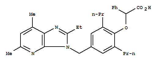 α-((1-((2-乙基-5,7-二甲基咪唑并(4,5-b)吡啶-3-基)甲基)-3,5-二丙基苯基-4-基)氧代)苯基乙酸