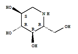 1-脫氧野尻霉素; (2R,3R,4R,5S)-2-羥甲基哌啶-3,4,5-三醇