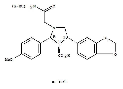 (2R,3R,4S)-4-(1,3-苯并二氧戊環-5-基)-1-[2-(二丁基氨基)-2-氧代乙基]-2-(4-甲氧基苯基)吡咯烷-3-羧酸鹽酸鹽