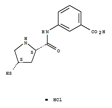 3-[(2S,4S)-4-巰基吡咯烷-2-羰酰胺基]苯甲酸鹽酸鹽