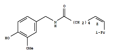 (Z)-辣椒素; (Z)-辣椒堿; (Z)-N-(4-羥基-3-甲氧基芐基)-8-甲基-6-壬烯酰胺