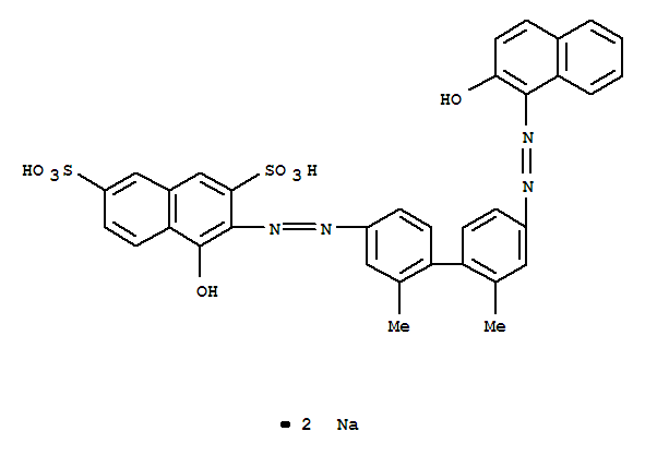(3Z)-3-[[3-甲基-4-[2-甲基-4-[(2Z)-2-(2-氧代萘-1-亞基)肼基]苯基]苯基]亞肼基]-4-氧代萘-2,7-二磺酸二鈉鹽