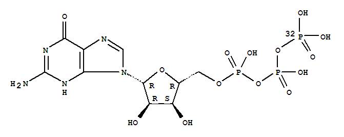 鳥苷 5'-(四氫三磷酸酯-P''-32P)