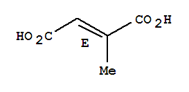 中康酸; (E)-2-甲基-2-丁烯二酸; 反式-2-甲基-2-丁烯二酸