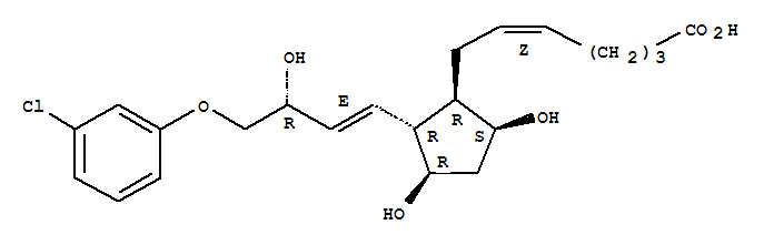 (+)-氯前列烯醇; (5Z)-7-[(1R,2R,3R,5S)-2-[(1E,3R)-4-(3-氯苯氧基)-3-羥基-1-丁烯-1-基]-3,5-二羥基環戊基]-5-庚烯酸