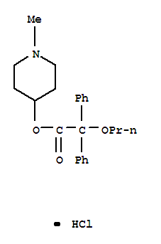 鹽酸丙哌維林; 1-甲基-4-哌啶基二苯基丙氧乙酸酯鹽酸鹽