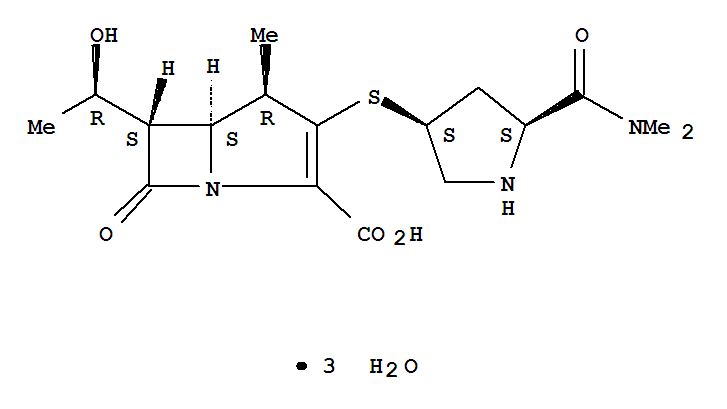 3-[5-(二甲基氨基甲酰基)哌啶-3-基]硫]-6-(1-羥乙基)-4-甲基-7-氧代-1-氮雜二環[3.2.0]庚-2-烯-2-甲酸