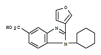 1-環己基-2-(3-呋喃)-1H-苯并咪唑-5-羧酸