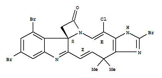 (4E,10Z,16bS)-7,14,16-三溴-5-氯-6,9-二氫-9,9-二甲基氮雜環丁烷并[1',2':1,2]咪唑并[4',5':7,8]氮雜癸環并[3,2-b]吲哚-2(1H)-酮