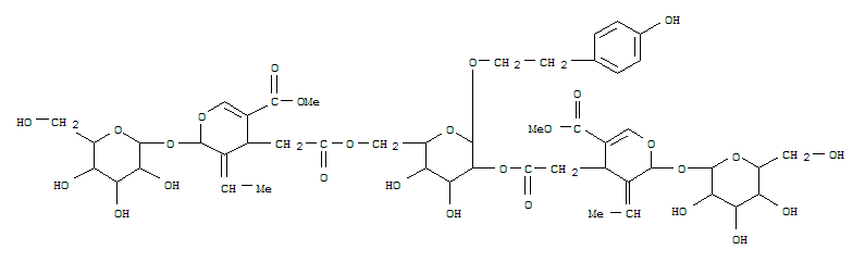 2-(4-羥基苯基)乙基 2,6-二-O-{[(2S,3E)-3-亞乙基-2-(β-D-吡喃葡萄糖氧基)-5-(甲酯基<甲氧羰基>)-3,4-二氫-2H-吡喃-4-基]乙酰基}-β-D-吡喃葡萄糖苷