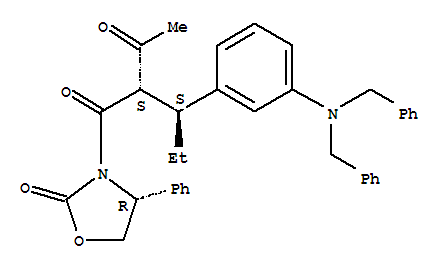 (2S)-2-{(1S)-1-[3-(二芐基氨基)苯基]丙基}-1-[(4R)-2-氧代-4-苯基-1,3-惡唑烷-3-基]-1,3-丁烷二酮