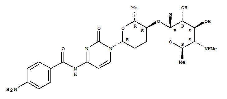 4-氨基-N-[1-[(2R)-5alpha-[[4,6-二脫氧-4-(甲基氨基)-alpha-D-吡喃葡萄糖基]氧基]四氫-6beta-甲基-2H-吡喃-2beta-基]-1,2-二氫-2-氧代嘧啶-4-基]苯甲酰胺