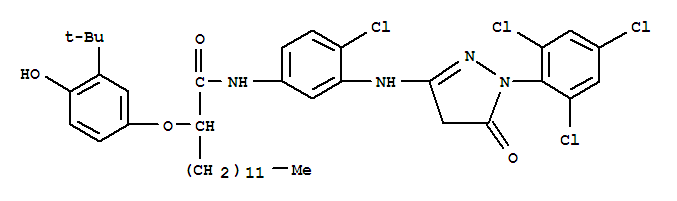 N-[4-氯-3-[[4,5-二氫-5-氧代-1-(2,4,6-三氯苯基-1H-吡唑-3-基)氨基]苯基]-2-[3-叔丁基-4-羥基苯氧基]十四烷酰胺