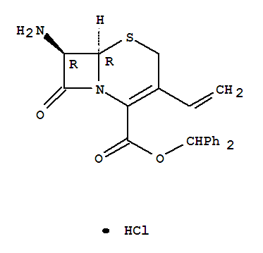 7-氨基-3-乙烯基-3-頭孢-4-羧酸二苯甲酯鹽酸鹽; 7-氨基-3-乙烯基-8-氧代-5-硫-1-氮雜雙環(huán)[4.2.0]辛-2-烯-2-羧酸二苯甲酯鹽酸鹽