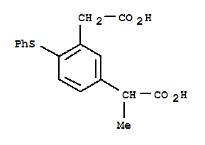 5-(1-羧乙基)-2-(苯硫基)苯乙酸