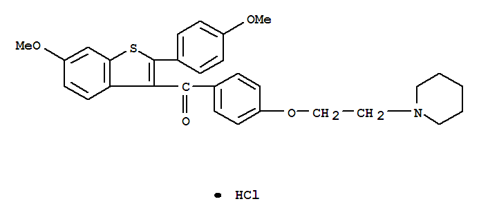 [6-羥基-2-(4-羥基苯基)-苯并噻吩-3-基]-[4-[2-(1-哌啶)乙氧基]苯基]-甲酮