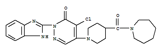 3(2H)-噠嗪酮,2-(1H-苯并咪唑-2-基)-4-氯-5-[4-[(六氫-1H-吖庚英-1-基)羰基]-1-哌啶基]-