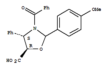 紫杉醇側鏈; (4S,5R)-3-苯甲酰基-2-(4-甲氧基苯基)-4-苯基-5-惡唑啉羧酸