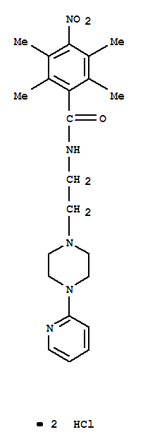 2,3,5,6-四甲基-4-硝基-N-{2-[4-(吡啶-2-基)哌嗪-1-基]乙基}苯酰胺二鹽酸