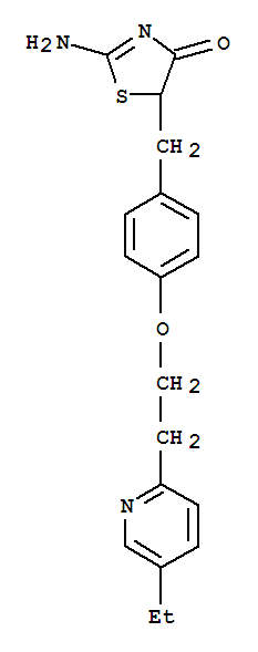 5-{4-[2-(5-乙基-2-吡啶基)-乙氧基]-芐基}-2-亞氨基-4-噻唑烷酮