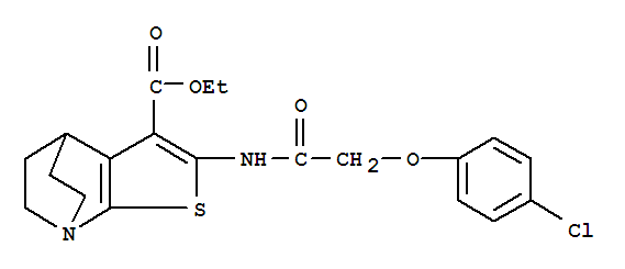 2-(4-氯苯氧基乙酰氨基)-3-乙氧羰基噻吩并(2,3-b)奎寧環