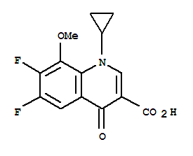 1-環丙基-6,7-二氟-1,4-二氫-8-甲氧基-4-氧代-3-喹啉羧酸 