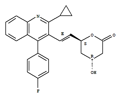 (4R,6S,E）-6-[2-環丙基-4-(4-氟苯基)-3-喹啉-基-乙烯基]-4-羥基-3,4,5,6-四氫-2H-吡喃-2-酮