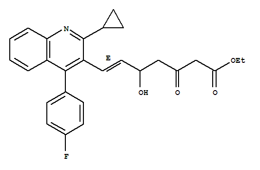 (E)-7-[2-環丙基-4-(4-氟苯基)-3-喹啉基]-5-羥基-3- 氧代-6-庚烯酸乙酯