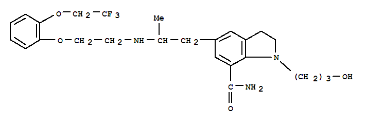 2,3-二氫-1-(3-羥丙基)-5-[(2R)-2-[2-[2-(2,2,2-三氟乙氧基)苯氧基]乙胺基]丙基]-1H-吲哚-7-甲酰胺