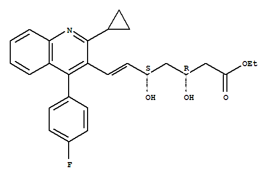 (E)-3,5-二羥基-7-[2-環丙基-4-(4-氟苯基)-3-喹啉基]庚-6-烯酸乙酯