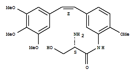 奧瑞布林; (2S)-2-氨基-3-羥基-N-[2-甲氧基-5-[(1Z)-2-(3,4,5-三甲氧基苯基)乙烯基]苯基]丙酰胺