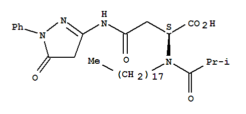 N-(4,5-二氫-5-氧代-1-苯基-1H-吡唑-3-基)-N2-(2-甲基丙酰基)-N2-十八烷基-L-天冬氨酰胺