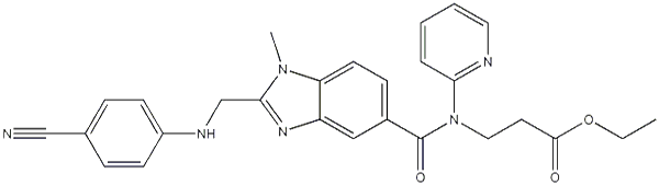 3-[[[2-[[(4-氰基苯基)氨基]甲基]-1-甲基-1H-苯并咪唑-5-基]羰基]吡啶-2-基氨基]丙酸乙酯