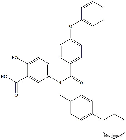 5-[[(4-環己基苯基)甲基](4-苯氧基苯甲酰基)氨基]-2-羥基苯甲酸