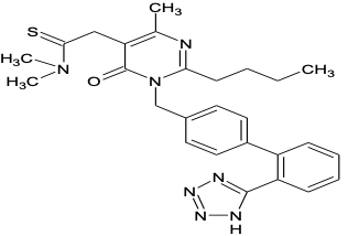 2-(2-丁基-4-甲基-6-羰基-1-((2'-(1-三苯甲基-1氫-四唑-5-基)-[1,1'-聯苯]-4-基)甲基)-1,6-二氫嘧啶-5-基)-N,N-二甲基乙酰胺（非馬沙坦）